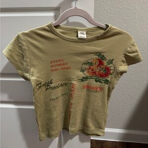 Urban Outfitters Olive Graphic Tee